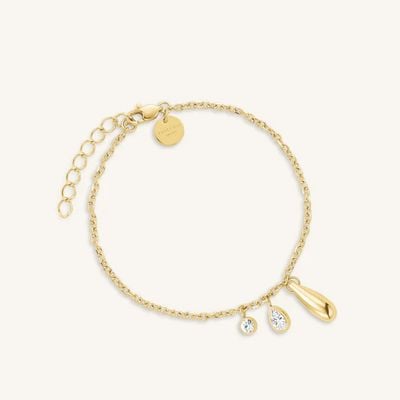 Rosefield Jewellery Bold Solitary Charms Bracelet Gold JBBCG-J1211