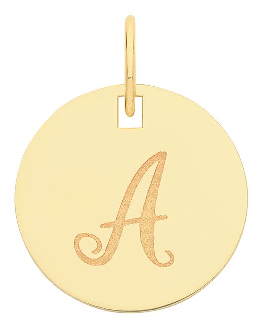James Moore TH PN923/A 9ct Yellow Gold Round ‘A’ Initial Jewellery