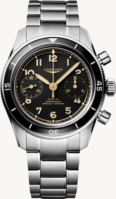 LONGINES Spirit Pilot Flyback Automatic Chronometer (39.5mm) Black Dial / Stainless Steel Bracelet L37214536