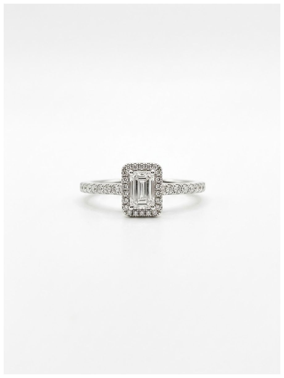 James Moore & Co ENG4043 0.56ct Emerald Natural Diamond Jewellery