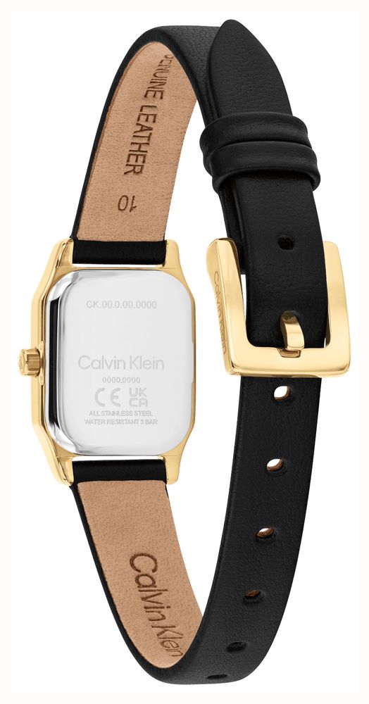 Calvin Klein Soft Form (16mm) Black Dial / Black Leather Strap 25100236 - alternate view 3