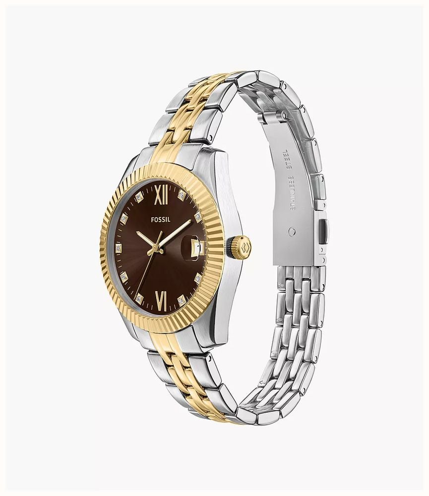 Fossil Scarlette 32 mm Three-Hand Date Two-Tone Stainless Steel ES5539 - alternate view 4