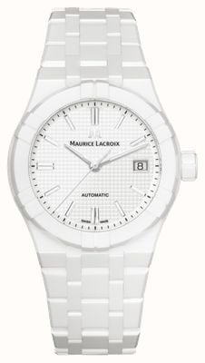 Maurice Lacroix Aikon Ceramic Automatic (39mm) White Clous de Paris Dial / White Ceramic Bracelet AI6007-CRM72-130-7