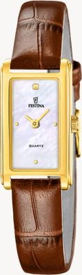 Festina Mademoiselle Quartz (25mm) Mother-of-Pearl Dial / Brown Leather Strap F20770/2