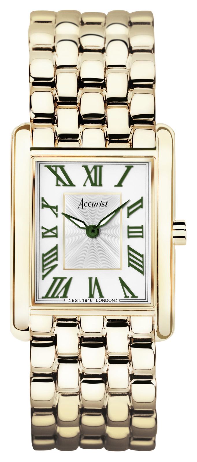 Accurist 71008 Women's Rectangle Quartz (26mm) White Dial / Watch