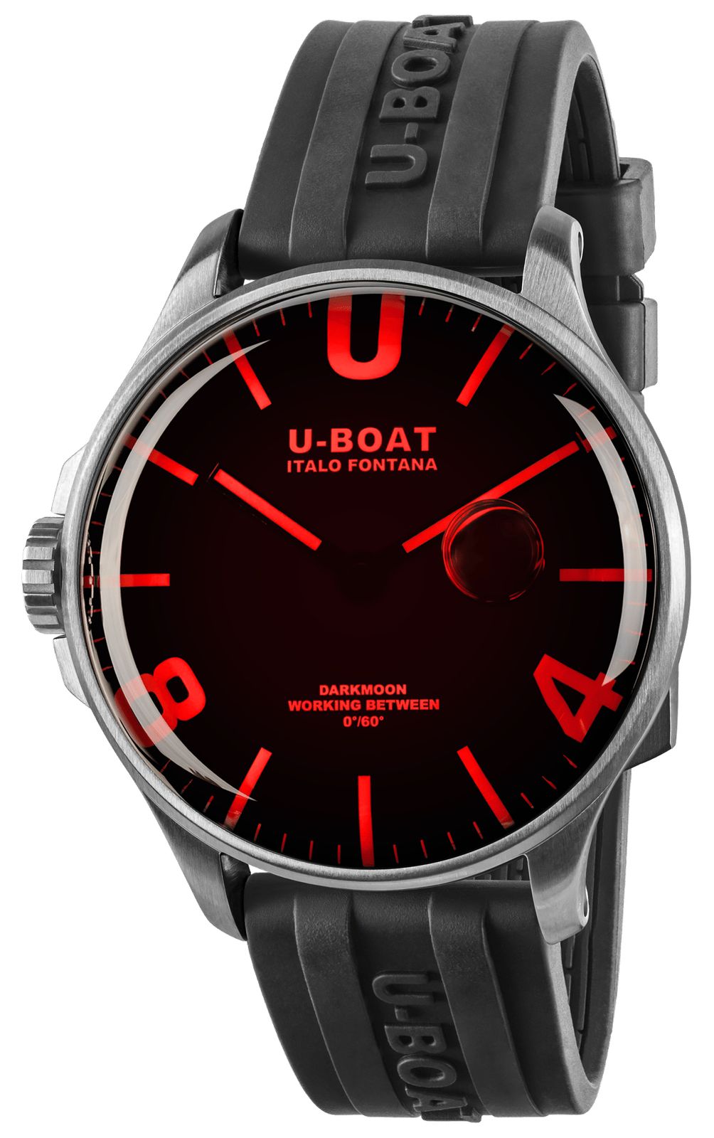U-Boat 8465/B Darkmoon SS (44mm) Black Dial / Black Watch
