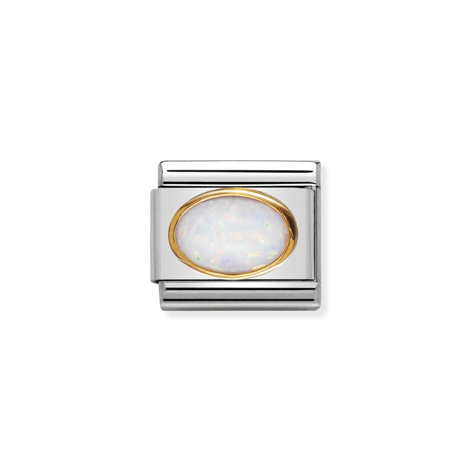 Nomination 030502/07 Classic White Opal 18ct Gold & Steel Jewellery