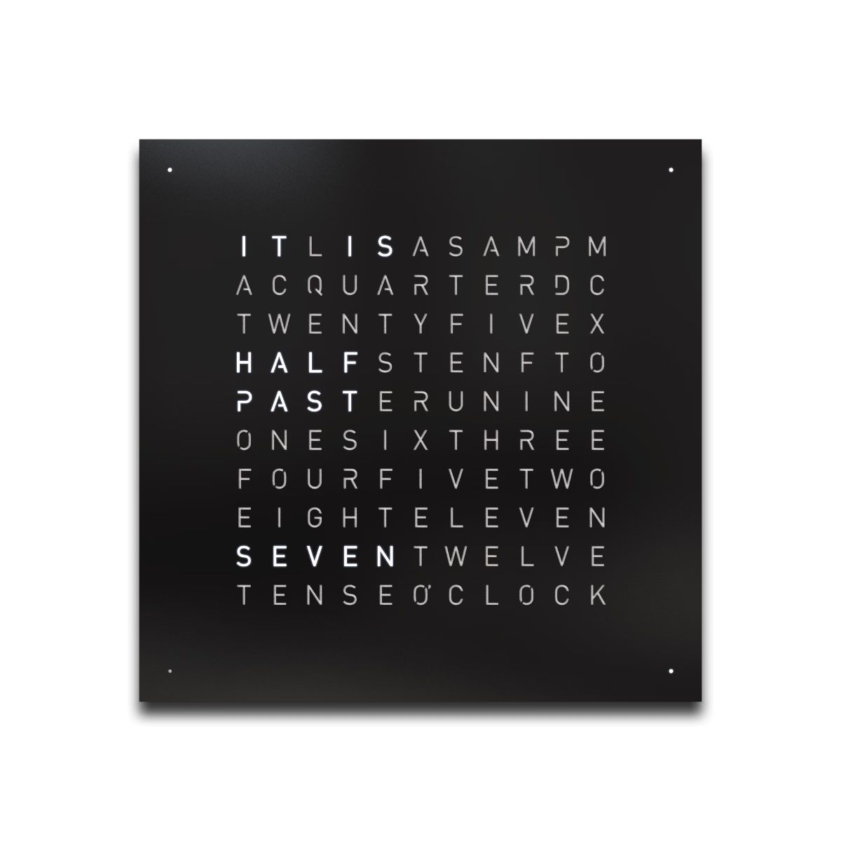 QLOCKTWO QT4ENBLPC-UK BLACK EARTH 45 STEEL SERIES BLACK Watch