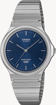 Casio MQ-24 Series Classic (34.9mm) Blue Sunray Dial / Stainless Steel Band MQ-24DA-2AEF