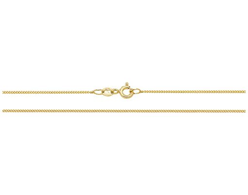 Treasure House CH160/16 9ct Yellow Gold Close Curb Chain 16 Jewellery