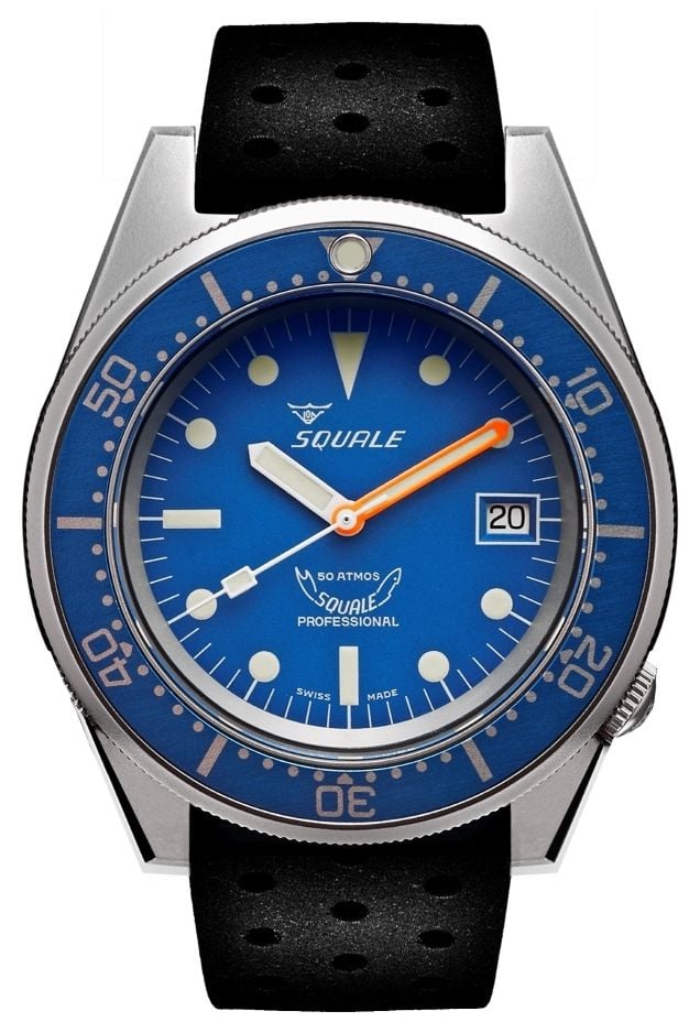 Squale 1521BLUEBL.NT 1521 Blue Blasted (42mm) Blue Dial / Watch