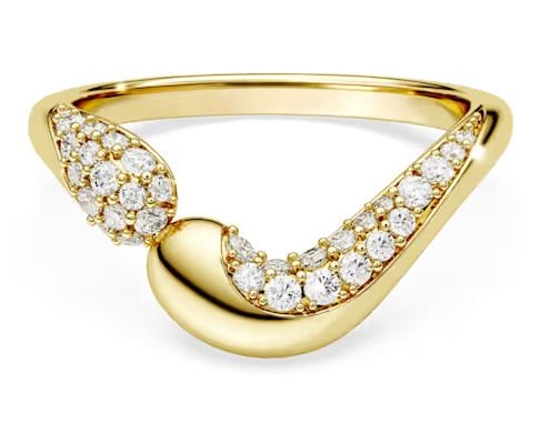 Swarovski 5746567 Classica open ring, Round cut, White, Jewellery