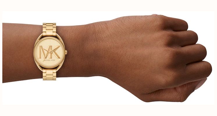 Michael Kors Leia Women's Gold Tone Dial Gold Tone Stainless Steel Bracelet MK7677 - alternate view 3