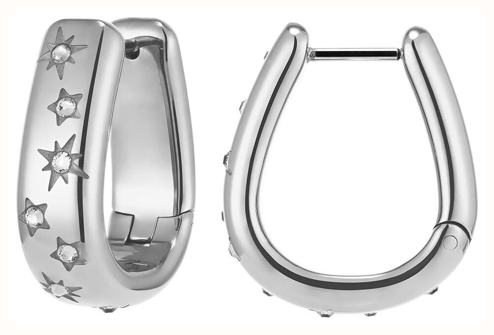 Olivia Burton Celestial Crystal Silver Tone Hoop Earrings 24100643 - alternate view 2