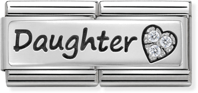 Nomination Classic Daughter Sterling Silver & Steel Charm 330731/02