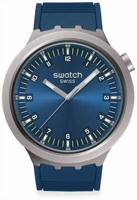 Swatch Big Bold Irony INDIGO HOUR (47mm) Navy Blue Dial / Blue Rubber Strap SB07S102