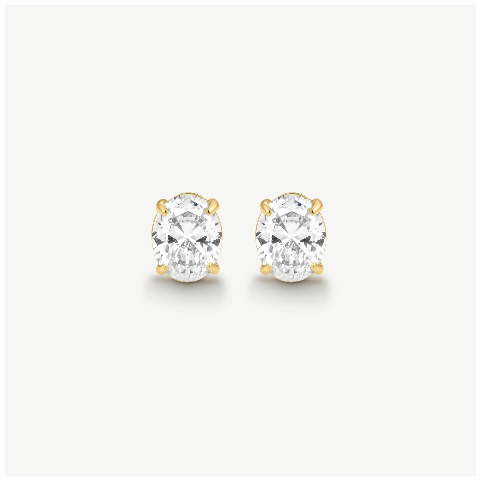 D.LOUISE NAE-41 Gold Tone Waterproof Bold Oval Solitaire Jewellery