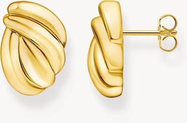 Thomas Sabo Gold-plated Organic-shaped Stud Earrings H2327-413-39