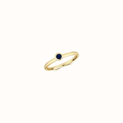 James Moore TH 9ct Y/g Round Sapphire 16ct Ring RD496S