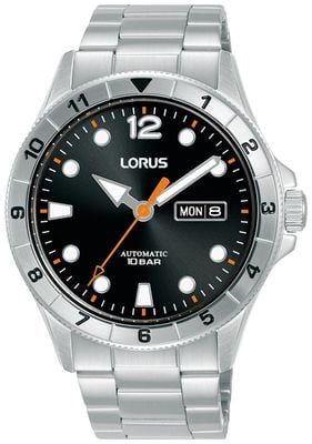 Lorus Men's Sports Automatic (42mm) Black Dial / Stainless Steel Bracelet RL459BX9