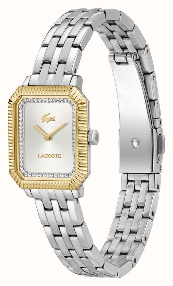 Lacoste Parisienne Quartz (22.8x27mm) Silver Sunray Dial / Stainless Steel Bracelet 2001518 - alternate view 2