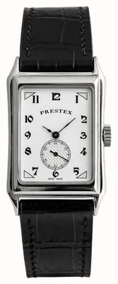 Duckworth Prestex Parker Mechanical (26mm) White Dial / Black Leather Strap D813-02-A