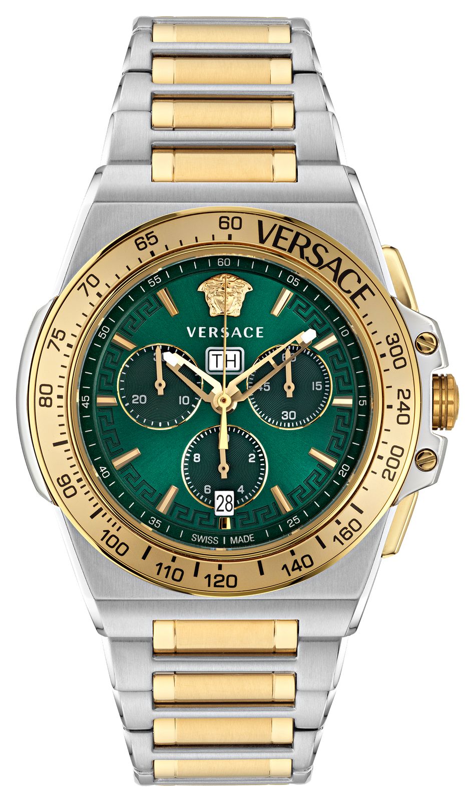 Versace VE7H00523 Men's Greca Extreme Chrono (45mm) Green Watch