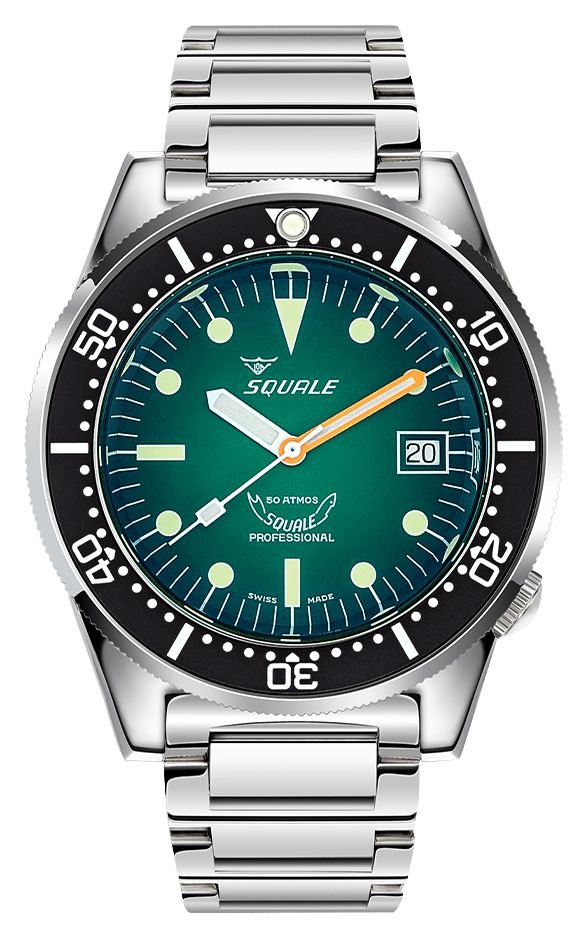 Squale 1521PROFGR.SQ20L 1521 Green Ray (42mm) Green Dial / Watch