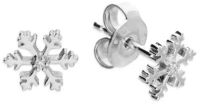 CME Leicester Limited Silver 7mm Cubic Zirconia Snowflake Stud H3831/C