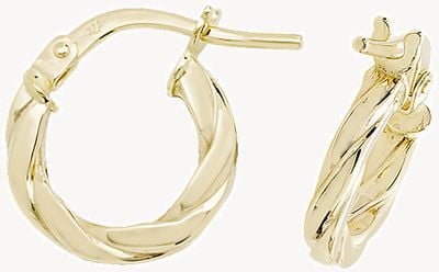 Treasure House 9ct Yellow Gold 08mm Hoop Earrings ER1041-08