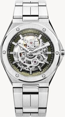 Herbelin Cap Camarat Skeleton Automatic (40.5mm) Silver Skeleton Dial / Stainless Steel Bracelet 1645BSQ116
