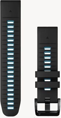 Garmin QuickFit 22 mm Strap Only Black/Cirrus Blue Silicone 010-13280-05