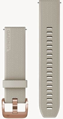 Garmin Quick Release Strap (20mm) Light Sand Silicone / Rose Gold Hardware - Strap Only 010-13114-02