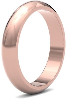 James Moore Wedding Rings | 9ct Rose Gold | 4mm | Heavy | D-Shape | AG_4LHD-9R
