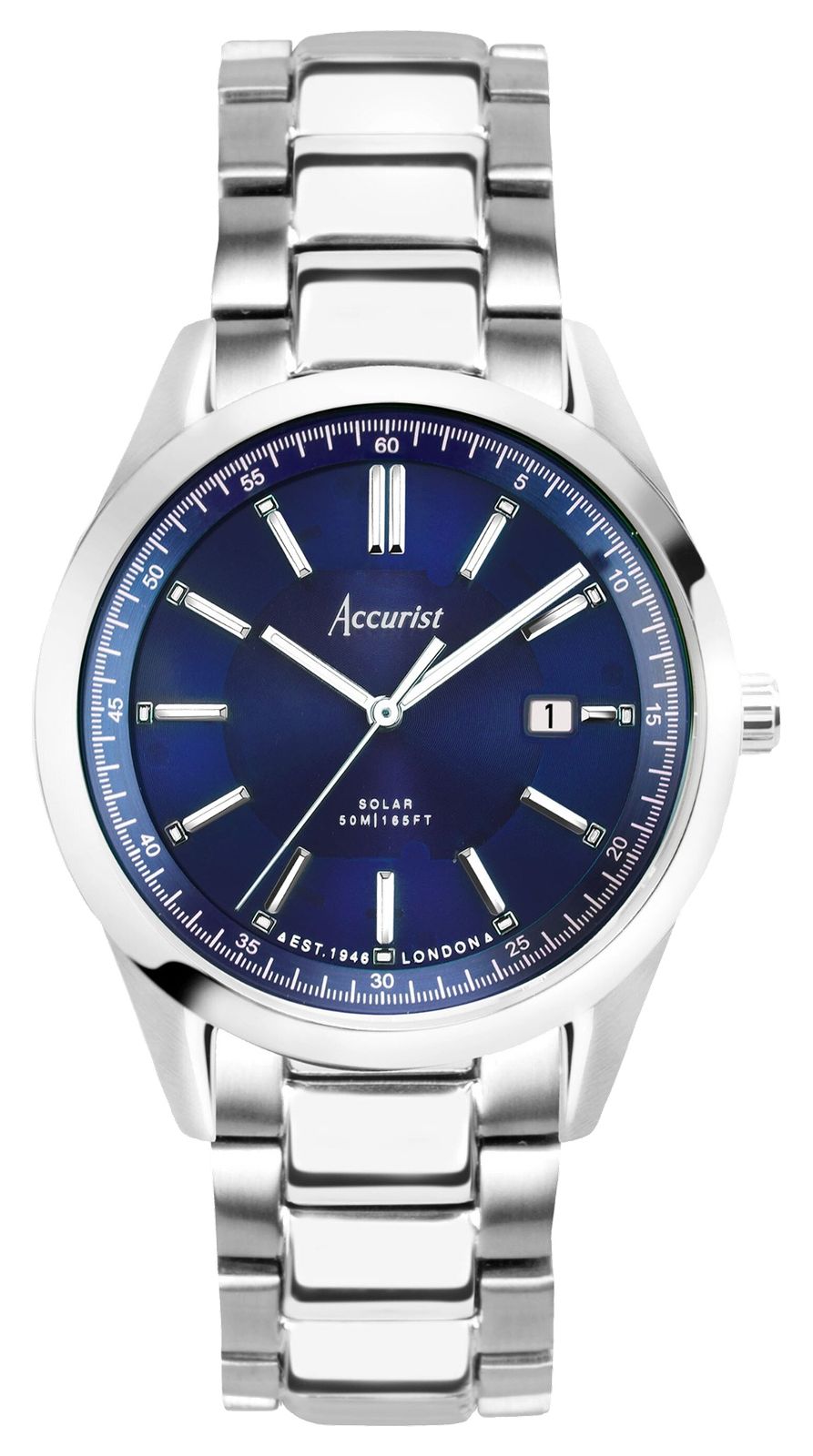 Accurist 74019 Men's Everyday Solar (40mm) Blue Dial / Watch