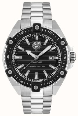 Plein Sport URBAN PULSE Date (47mm) Black Dial / Stainless Steel Bracelet PSFDA0524