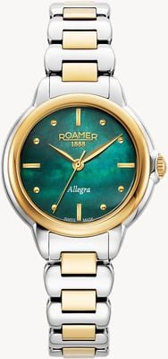 Roamer Women's Allegra (32mm) Green Mother-of-Pearl Dial / Two-Tone Stainless Steel Bracelet 977847 47 70 20