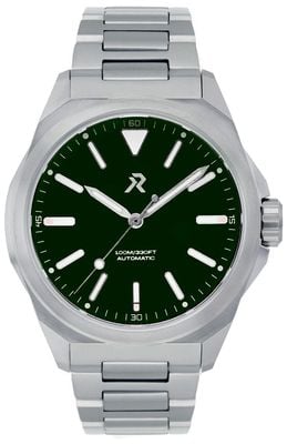 RZE Resolute Pro Automatic Special Edition (40mm) Spruce Green Enamel Dial / UltraHex Titanium Bracelet Watch RES-40-SG