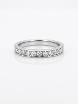0.20ct Round Brilliant Natural Diamond 9ct White Gold Half Eternity Ring XYR11542
