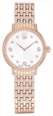 Swarovski Imber Quartz (31mm) Silver Dial / Rose-Gold PVD Stainless Steel Bracelet 5741227