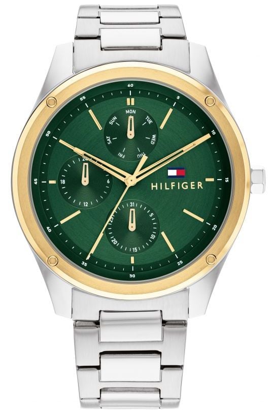 Tommy Hilfiger 1710537 Men's | Green Dial | Stainless Steel Watch