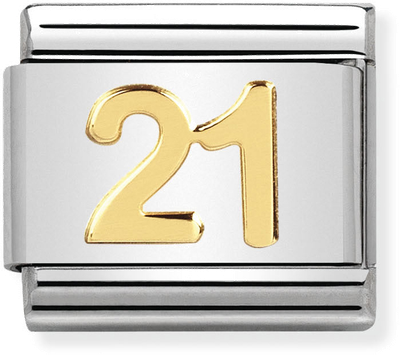 Nomination Classic 21 18ct Gold & Steel Charm 030109/36