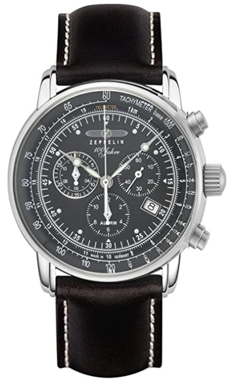 Zeppelin 7680-2 100 Jahre Quartz Chronograph (42mm) Black Watch