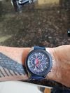 Customer picture of Tommy Hilfiger Men's Clark (46mm) Blue Dial / Blue Silicone Strap 1792083