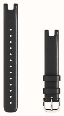 Garmin Lily Strap Only (14 Mm), Black Italian Leather With Cream Gold Hardware 010-13068-A1