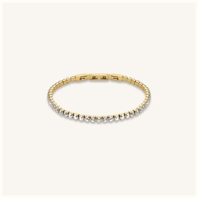 Rosefield Jewellery Gold Plated White Tennis Bracelet JBTWG-J1035
