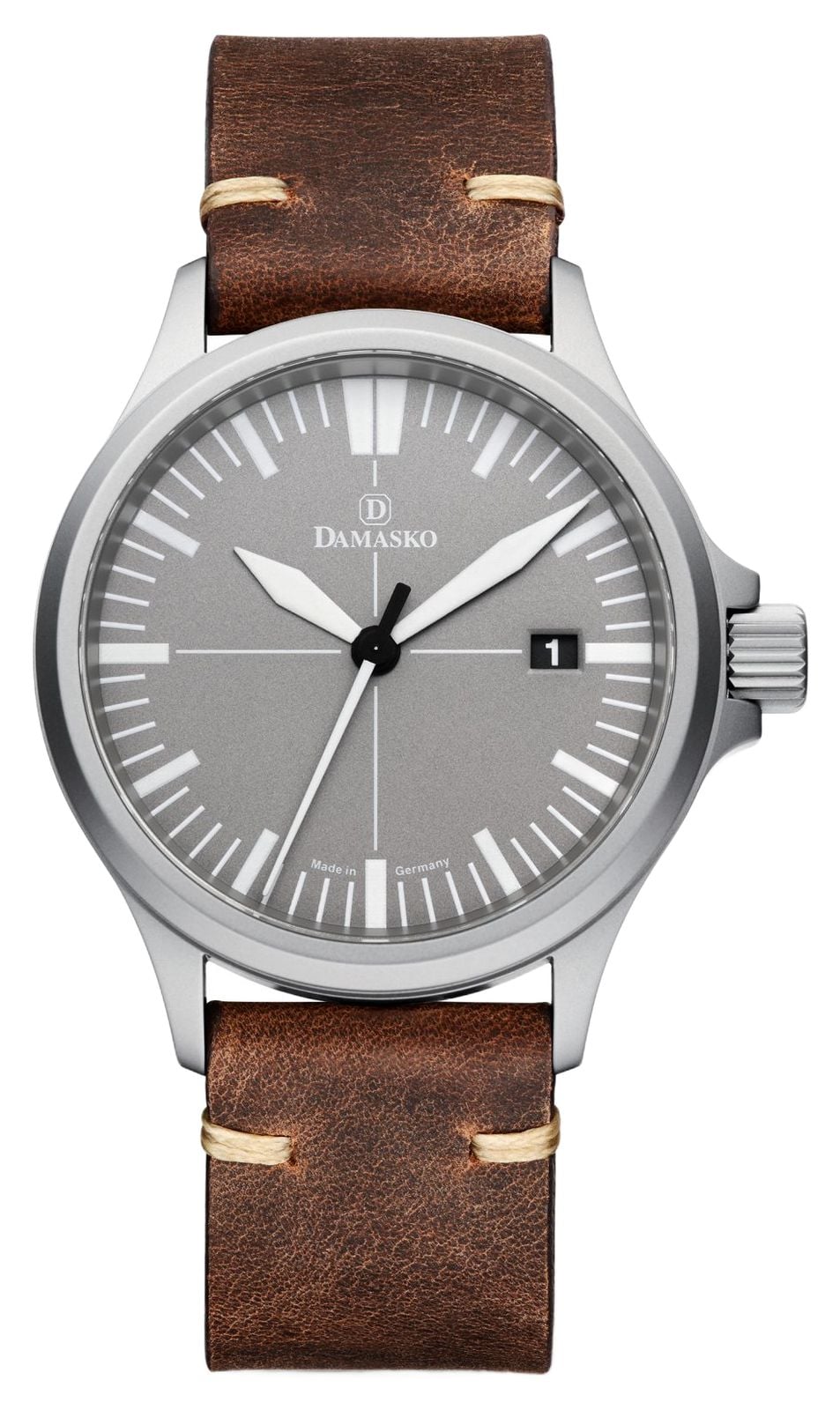 Damasko DS30 GREY BROWN LEATHER DS30 Three-Hand Automatic ( Watch