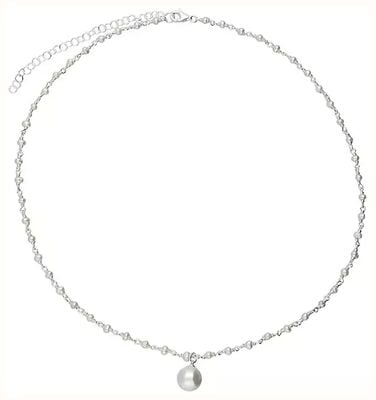 James Moore CME Silver Shell Pearl Linked Beads With A Shell Pearl Charm H5422/S