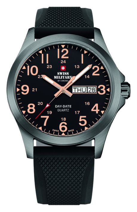 Photos - Wrist Watch Swiss Military by Chrono SMP36040.31 Men's Day-Date  Watch Black SMP36040.31 (42mm)