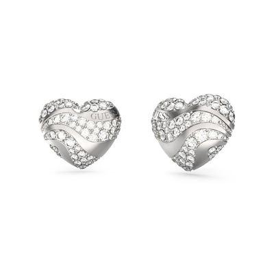 Guess JUBE04504JWRHT/U Women's IN MY HEART Silver-Tone Heart Jewellery